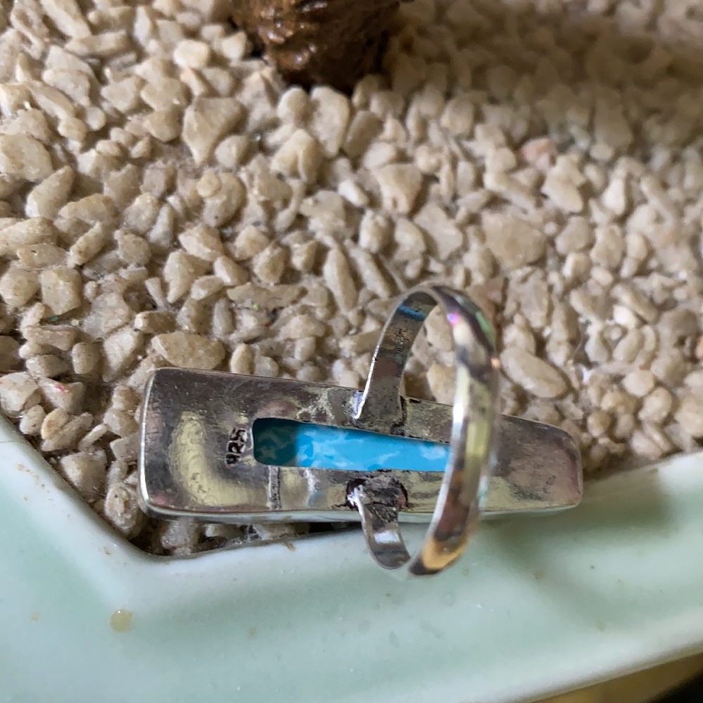 Vintage 925 Larimar ring - Picture 2 of 5